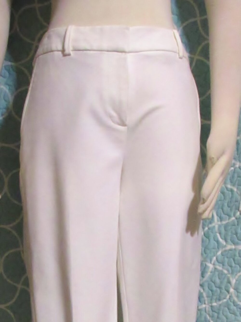 New Women's Ladies TALBOTS Soft White Cotton Stretch Dress Pants 6P 6 Petite $89